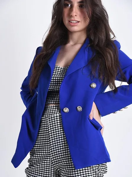 Двубортный пиджак, цвет Electric blue