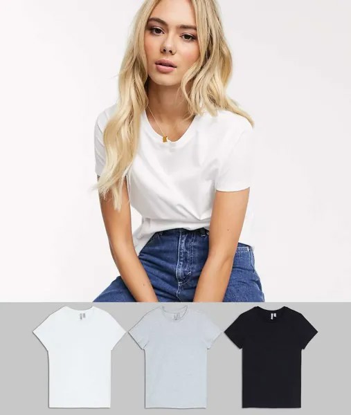3 хлопковые футболки ASOS DESIGN - НАБОР СО СКИДКОЙ-Мульти
