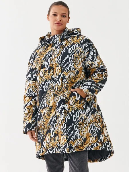 Пуховик оверсайз Versace Jeans Couture, черный