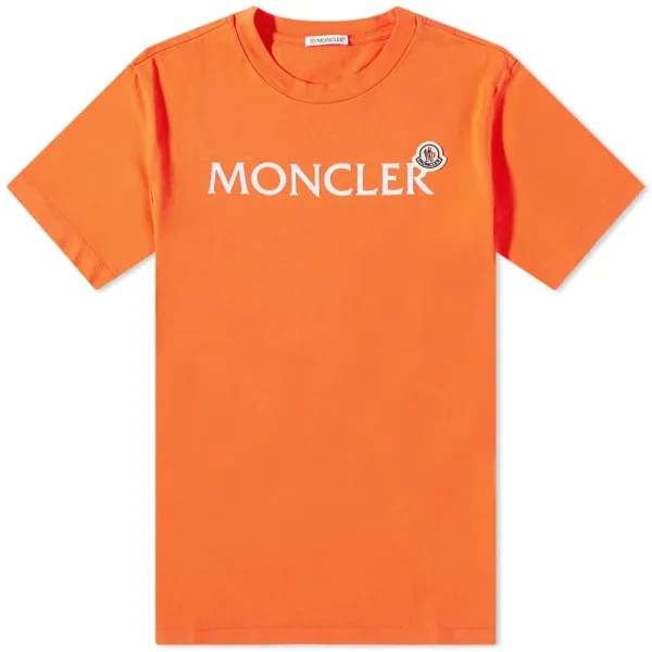 Футболка с текстовым логотипом Moncler