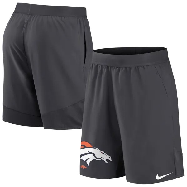 Мужские эластичные шорты Denver Broncos антрацитового цвета Nike