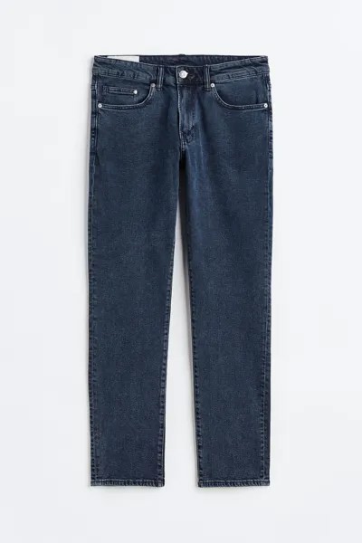 Джинсы H&M Straight Regular, темно-синий