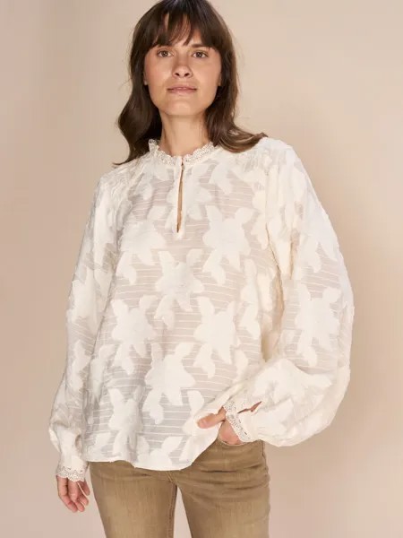 Английская блузка Novia Broderie MOS MOSH, морская соль