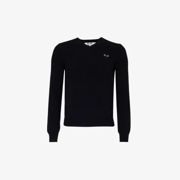 Шерстяной джемпер с принтом heart Comme des Garçons, черный