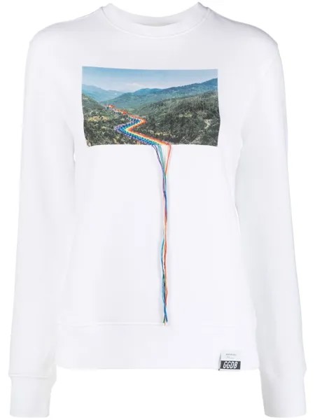 Golden Goose футболка с фотопринтом, белый
