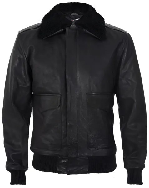 Куртка-бомбер Air Force A2 из коровьей кожи, Монреаль Infinity Leather, черный