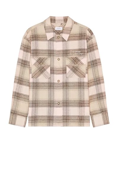 Рубашка Saturdays Nyc Driessen Flannel Overshirt, цвет Strawberry Cream