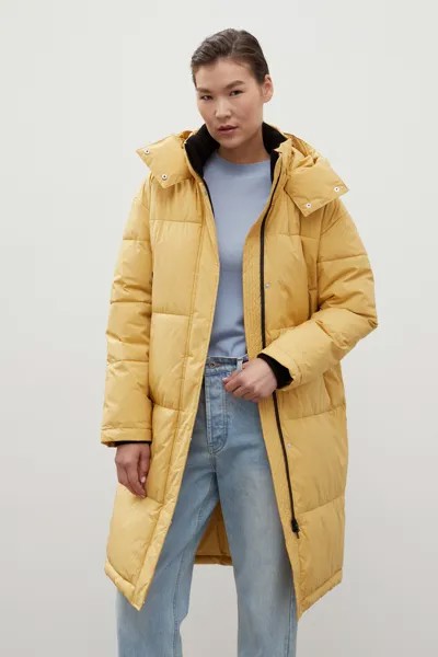 Пальто женское Finn Flare FWC11046 желтое XS