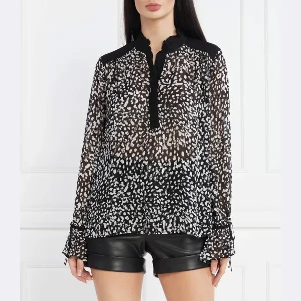 Блузка стандартного кроя The Kooples, черный