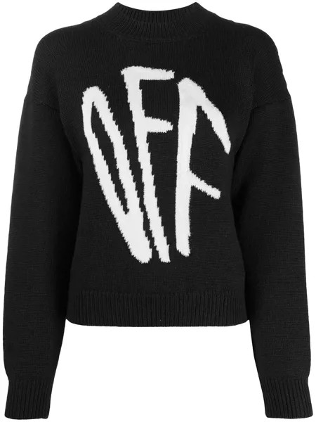 Off-White джемпер вязки интарсия с логотипом Graffiti