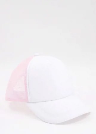 Белая с розовым кепка ASOS DESIGN-Multi