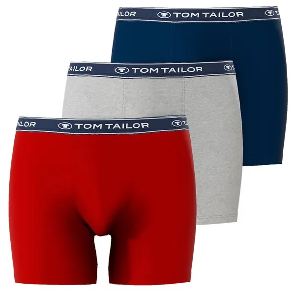 Боксеры Tom Tailor Boxershorts 3 шт, цвет Navy / Grau / Rot