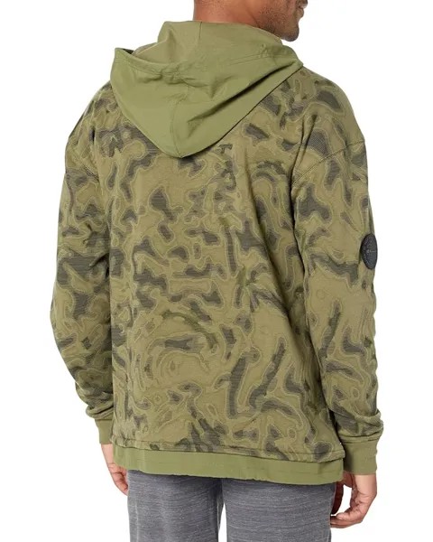 Худи Champion All Over Print Global Explorer Fleece Hoodie, цвет Liquid Camo Cargo Olive