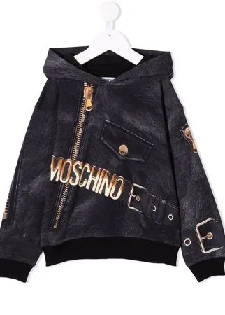Moschino Kids худи с графичным принтом
