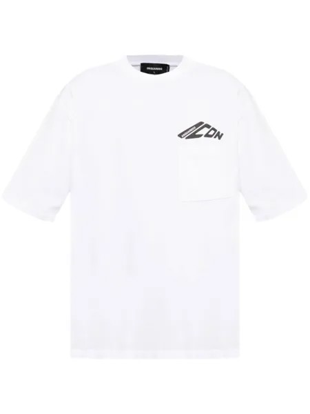 Dsquared2 футболка Icon из хлопка с круглым вырезом, белый