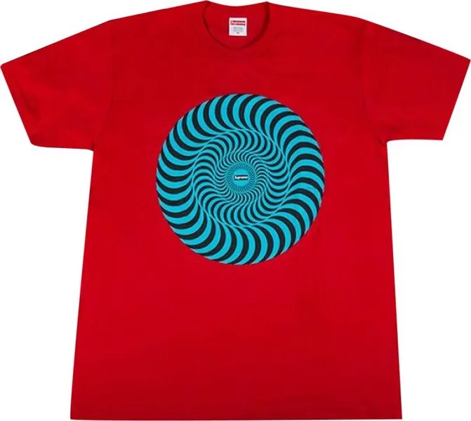 Футболка Supreme x Spitfire Classic Swirl T-Shirt 'Red', красный