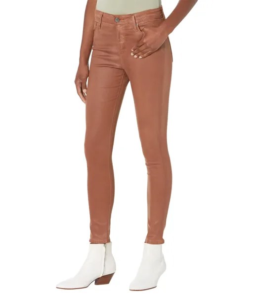 Джинсы AG Adriano Goldschmied, Farrah High-Rise Skinny Ankle in Leatherette Light Canyon Rock