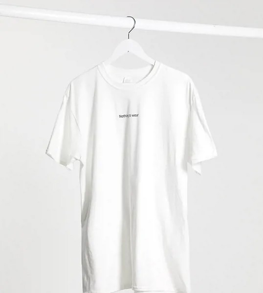 Белая футболка для дома с надписью In The Style Plus x Jac Jossa-Белый