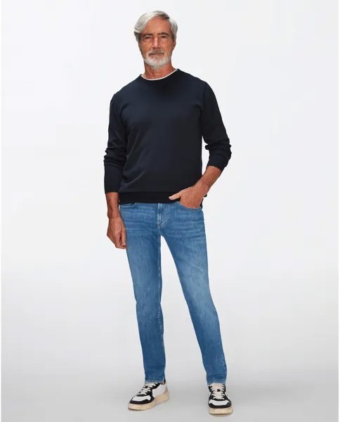 Узкие мужские джинсы светло-голубого цвета 7 For all mankind, светло-синий