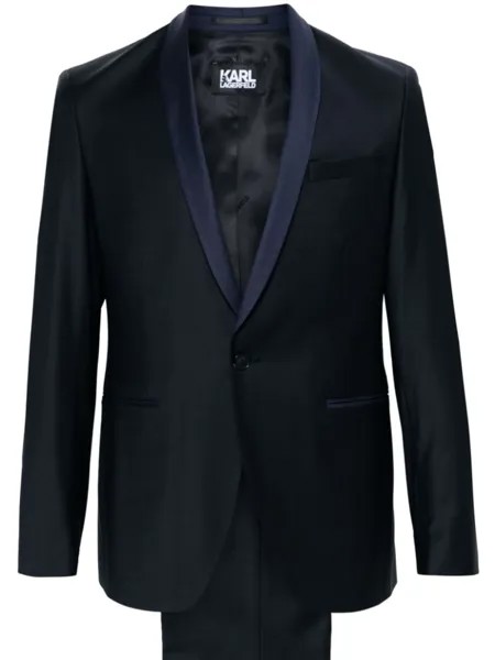Karl Lagerfeld костюм с однобортным пиджаком, синий