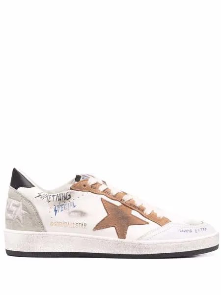Golden Goose кеды Ball Star с эффектом потертости