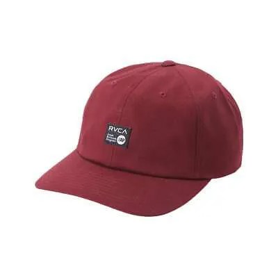 Кепка RVCA ANP Cap Strapback Hat (красная кроваво-красная) 6-панельная скейт-кепка