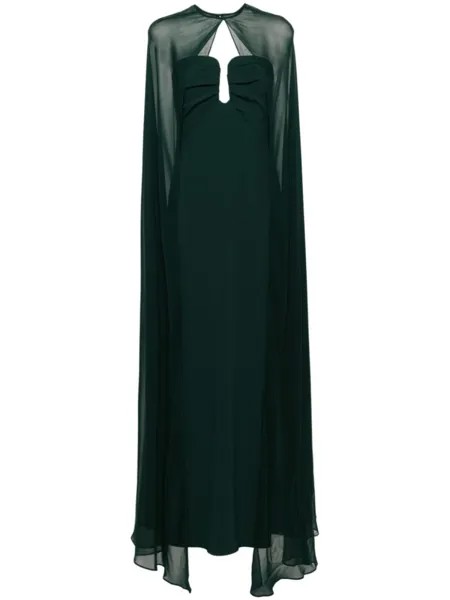 Roland Mouret креповое платье без бретелей, зеленый