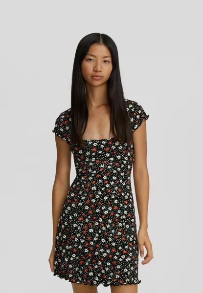 Платье из джерси Bershka, черный