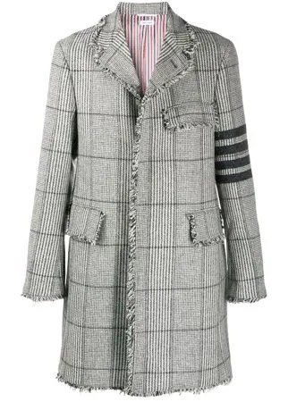 Thom Browne пальто Chesterfield с полосками 4-Bar