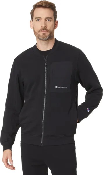 Куртка Champion All Over Print Global Explorer Fleece Bomber, черный