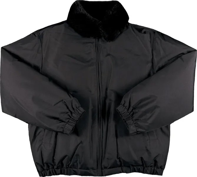 Пуховик Supreme x Burberry Shearling Collar Down Puffer Jacket 'Black', черный