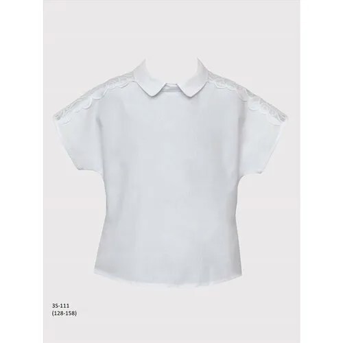 Школьная блуза SLY, размер 134, белый
