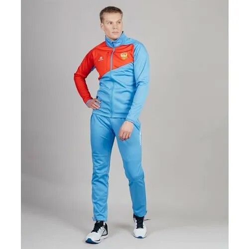 Куртка спортивная Nordski, размер 3XL, красный, голубой
