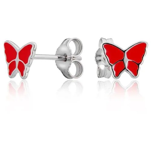 Серьги двусторонние Ювелир Карат, серебро, 925 проба, эмаль, серебряный