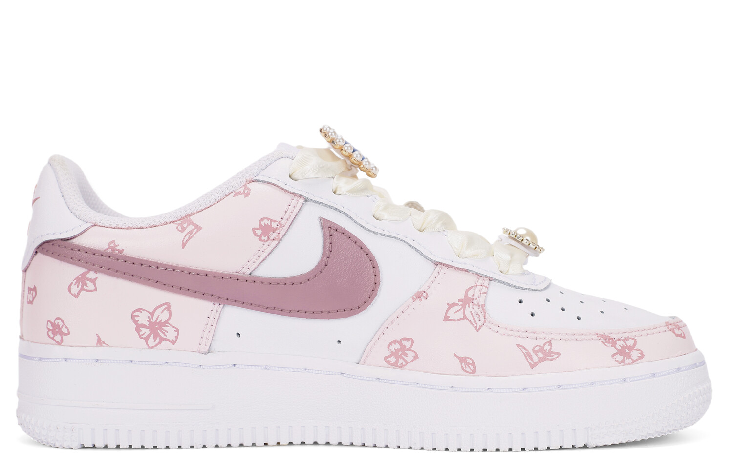 Кроссовки Nike Air Force 1 Skateboarding Shoes Women's Low-top Pink, розовый