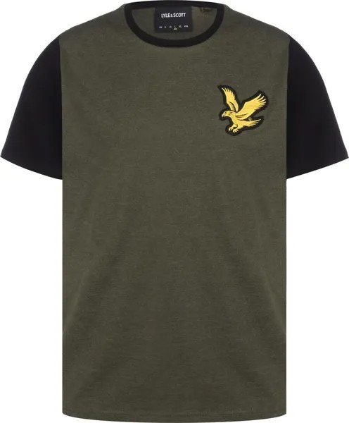 Футболка Lyle & Scott BLOCK MARL, оливковый
