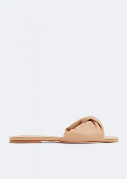 Сандалии STUDIO AMELIA Twist Front flat sandals, бежевый