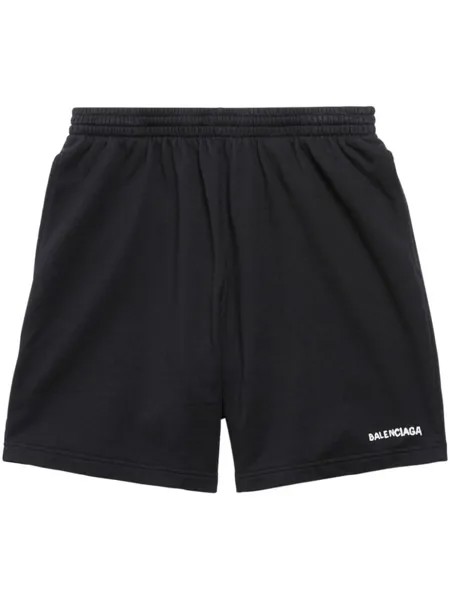 Balenciaga спортивные шорты с логотипом, черный