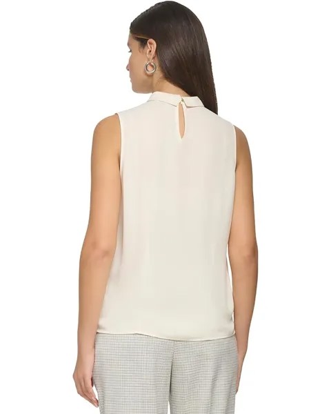 Блуза DKNY Sleeveless Twist Neck Blouse, цвет Buttercream