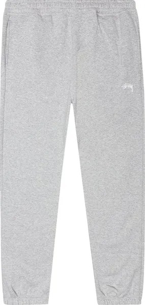 Брюки Stussy Stock Logo Pant 'Grey Heather', серый