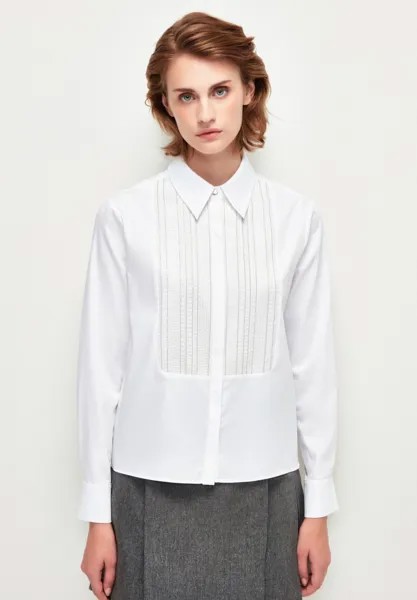 Блузка-рубашка EMBRODERED LONG SLEEVE adL, цвет white