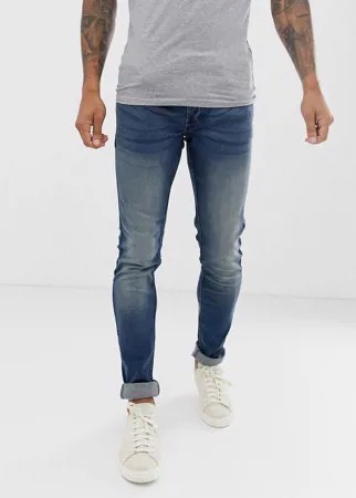 Синие супероблегающие эластичные джинсы French Connection-Синий
