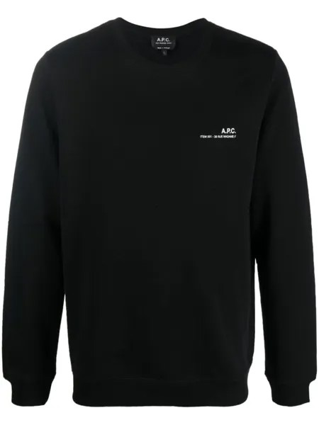 A.P.C. толстовка Item с логотипом, черный