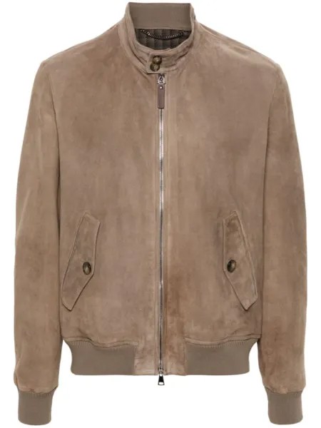 Canali замшевый бомбер, коричневый
