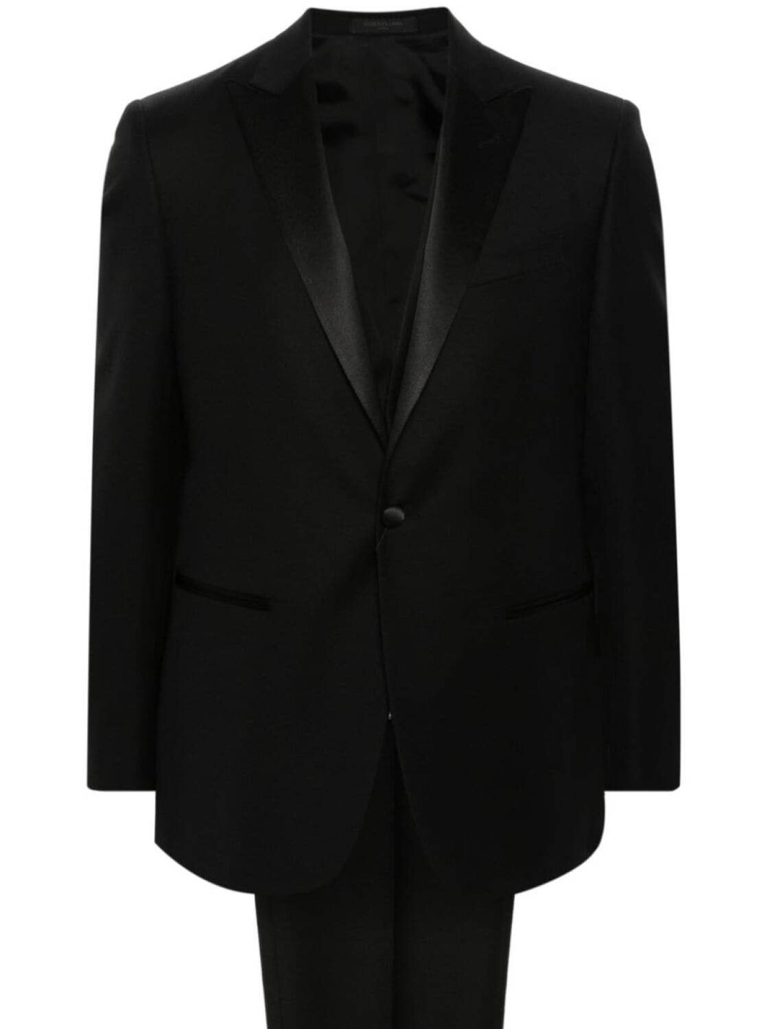 Corneliani шерстяной костюм с однобортным пиджаком, черный