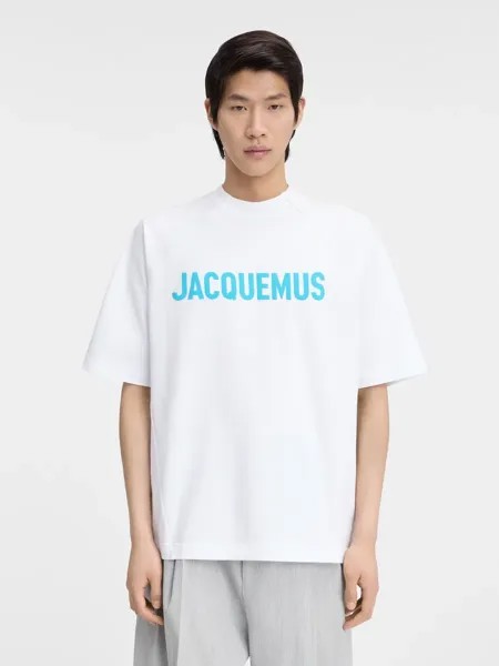 Футболка с логотипом реглан Le Typo Jacquemus, мульти-белый