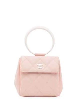 Chanel Pre-Owned стеганая мини-сумка 2001-го года с логотипом CC