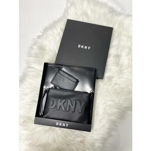 Сумка  кросс-боди DKNY повседневная, полиуретан, внутренний карман, черный