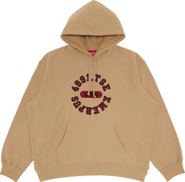 Толстовка Supreme Reverse Hooded Sweatshirt 'Dark Tan', загар