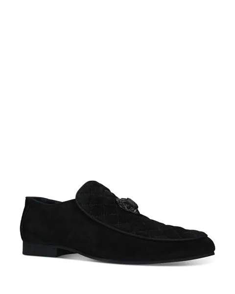 Мужские стеганые лоферы без шнуровки Hugh Eagle Head Drench KURT GEIGER LONDON, цвет Black